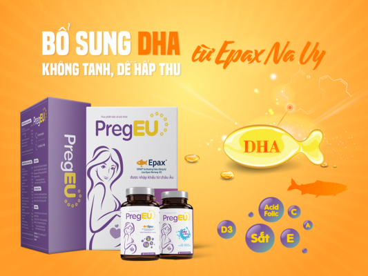Bộ đôi viên uống PregEU có chứa DHA và EPA từ Epax Na Uy