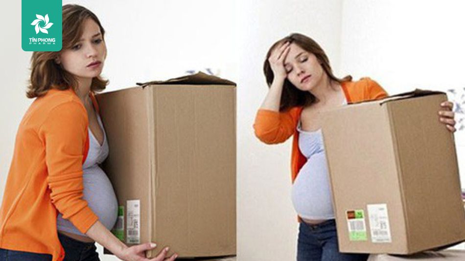 Tránh mang, vác nặng khi mang thai