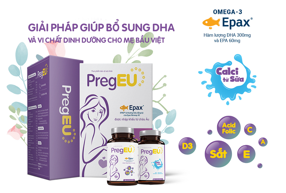 PregEU giúp mẹ bầu có sức đề kháng tốt, tăng nguồn dinh dưỡng của sữa mẹ