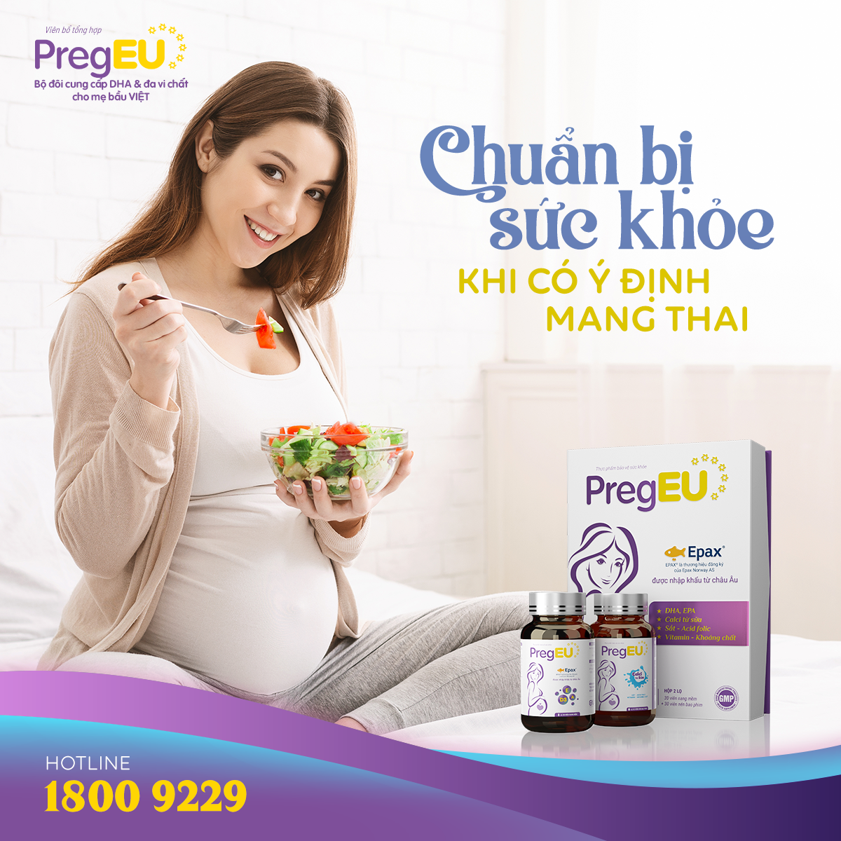 Viên uống PregEU giúp bổ sung những vi chất cần thiết cho phụ nữ có ý định mang thai